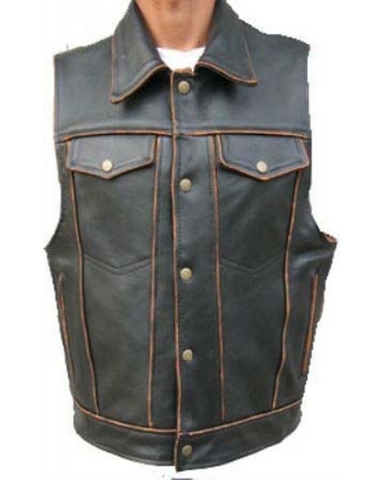 Leather Vest Mens